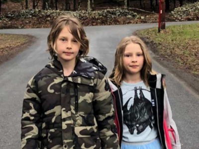 Luba Farmiga's grandkids Gytta Lubov and Fynn.